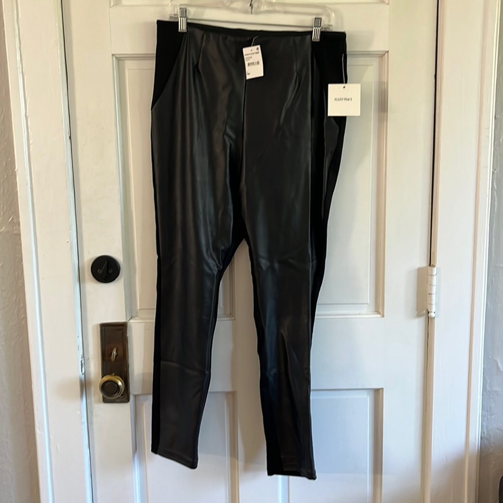 NWT Pleather/stretchy Trousers